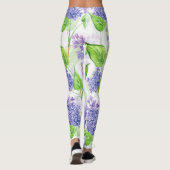 Aquarellfarben-Blume Leggings (Rückseite)