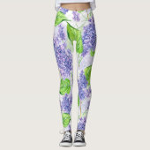 Aquarellfarben-Blume Leggings (Vorderseite)