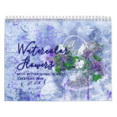 Aquarellfarben-Blume mit Motivations-Quotes-Kalend Kalender (Titelbild)