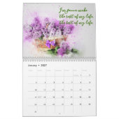 Aquarellfarben-Blume mit Motivations-Quotes-Kalend Kalender (Jan 2027)