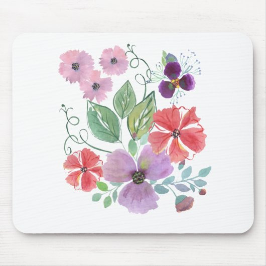 Aquarellfarben-Blume. Mousepad (Vorne)