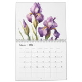 Aquarellfarben-Blume nach Francoise 12 Monate Kalender (Feb 2026)