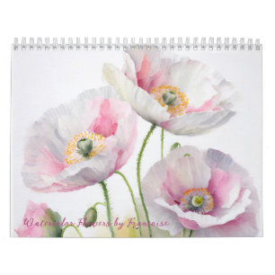 Aquarellfarben-Blume nach Francoise 12 Monate Kalender