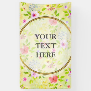 Aquarellfarben Blume nahtlos Muster I + Ihre Ideen Banner
