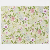 Aquarellfarben Blume nahtlos Muster II + Ihre Idee Fleecedecke (Vorderseite (Horizontal))