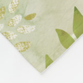 Aquarellfarben Blume nahtlos Muster II + Ihre Idee Fleecedecke (Ecke)