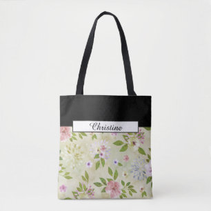 Aquarellfarben Blume nahtlos Muster II + Ihre Idee Tasche