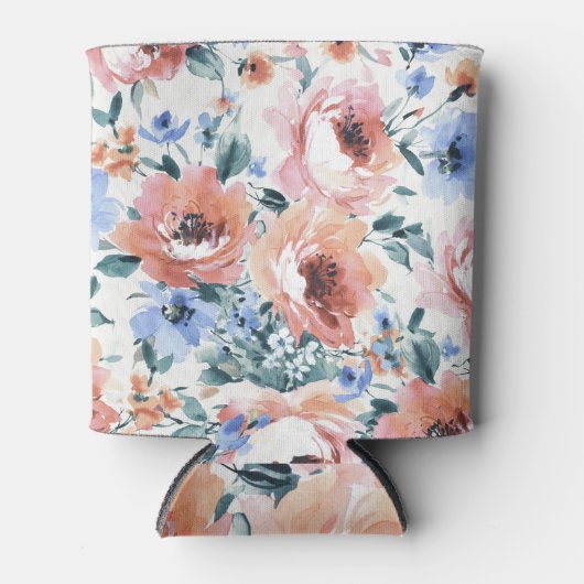 Aquarellfarben-Blume, nahtlose Musterillustrierung Dosenkühler (Vorderseite)