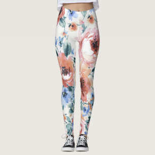 Aquarellfarben-Blume, nahtlose Musterillustrierung Leggings