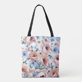 Aquarellfarben-Blume, nahtlose Musterillustrierung Tasche (Rückseite)