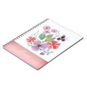 Aquarellfarben-Blume Notizblock (Linke Seite)