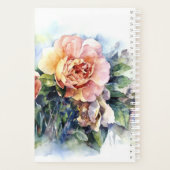 Aquarellfarben Blume Orange Rose Bud Illustration Planer (Rückseite)