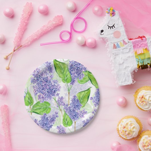 Aquarellfarben-Blume Pappteller (Party)