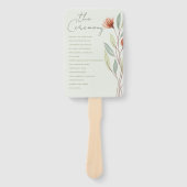 Aquarellfarben Blume Pastellgrün Fächer (Vorderseite)