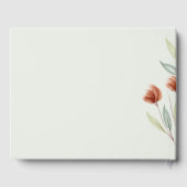 Aquarellfarben Blume Pastellgrün Gästebuch (Rückseite)