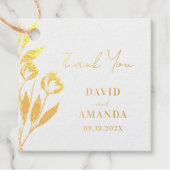 Aquarellfarben Blume Pastellgrün Geschenkanhänger (Vorderseite)