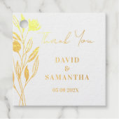 Aquarellfarben Blume Pastellgrün Geschenkanhänger (Vorderseite)