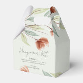 Aquarellfarben Blume Pastellgrün Geschenkschachtel (Rückseite)