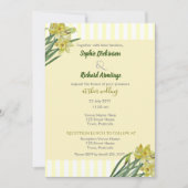 Aquarellfarben Blume Portrait Illustration Einladung (Vorderseite)