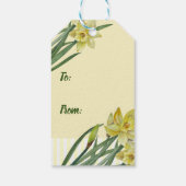 Aquarellfarben Blume Portrait Illustration Geschenkanhänger (Rückseite)