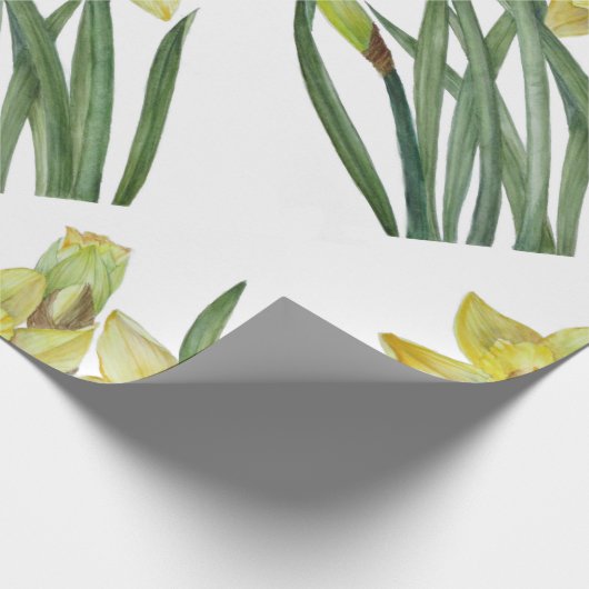 Aquarellfarben Blume Portrait Illustration Geschenkpapier (Ecke)