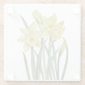 Aquarellfarben Blume Portrait Illustration Glasuntersetzer (Rückseite)