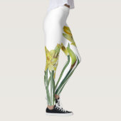 Aquarellfarben Blume Portrait Illustration Leggings (Rechts)