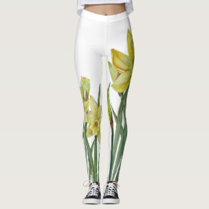 Aquarellfarben Blume Portrait Illustration Leggings