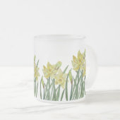 Aquarellfarben Blume Portrait Illustration Mattglastasse (VorderseiteRechts)