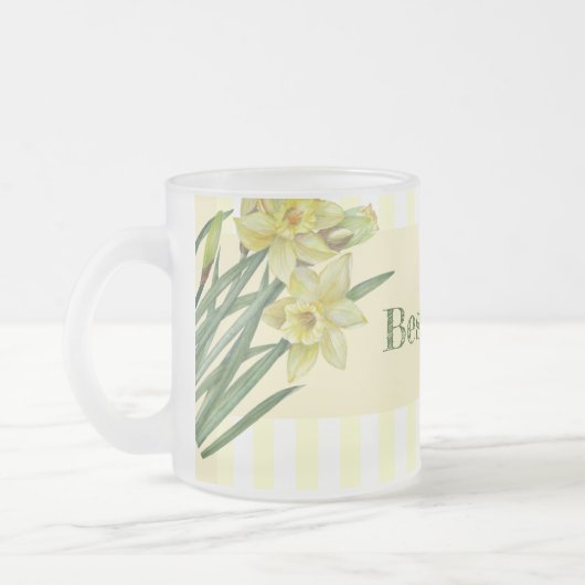 Aquarellfarben Blume Portrait Illustration Mattglastasse (Links)