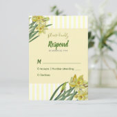 Aquarellfarben Blume Portrait Illustration RSVP Karte (Stehend Vorderseite)