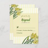 Aquarellfarben Blume Portrait Illustration RSVP Karte (Vorne/Hinten)