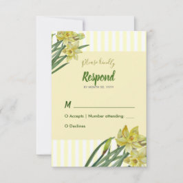 Aquarellfarben Blume Portrait Illustration RSVP Karte