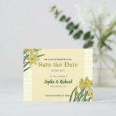 Aquarellfarben - Blume Portrait Save the Date Ankündigungspostkarte (Stehend Vorderseite)