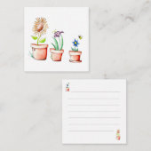 Aquarellfarben Blume Potts Mitteilungskarten (Vorne/Hinten)