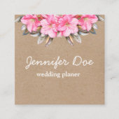 Aquarellfarben-Blume Quadratische Visitenkarte (Vorderseite)