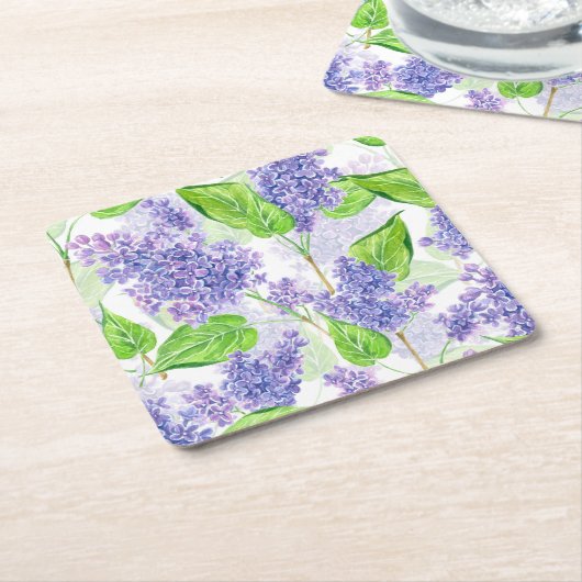 Aquarellfarben-Blume Rechteckiger Pappuntersetzer (angewinkelt)