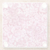 Aquarellfarben-Blume: rosa, blühende Hintergrundfa Glasuntersetzer (Rückseite)