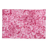 Aquarellfarben-Blume: rosa, blühende Hintergrundfa Kissenbezug (Rückseite)