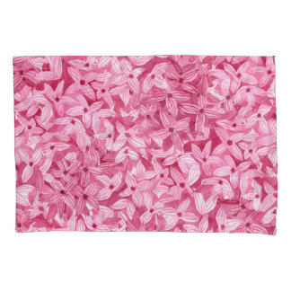 Aquarellfarben-Blume: rosa, blühende Hintergrundfa Kissenbezug