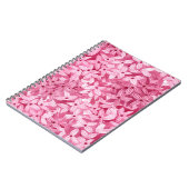 Aquarellfarben-Blume: rosa, blühende Hintergrundfa Notizblock (Linke Seite)