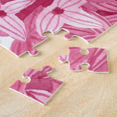 Aquarellfarben-Blume: rosa, blühende Hintergrundfa Puzzle (Seite)