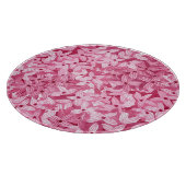 Aquarellfarben-Blume: rosa, blühende Hintergrundfa Schneidebrett (Ecke)