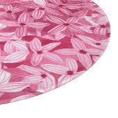 Aquarellfarben-Blume: rosa, blühende Hintergrundfa Schneidebrett (Ecke)