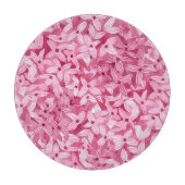 Aquarellfarben-Blume: rosa, blühende Hintergrundfa Schneidebrett (Vorderseite)