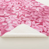 Aquarellfarben-Blume: rosa, blühende Hintergrundfa Sherpadecke (3/4)