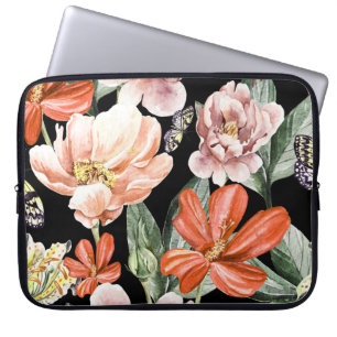 Aquarellfarben Blume: Rose Lilie von Peony Laptopschutzhülle