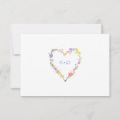 Aquarellfarben-Blume RSVP Karte (Rückseite)