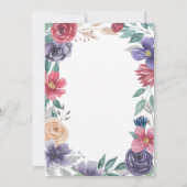 Aquarellfarben Blume Ruhestand Party Einladung (Rückseite)