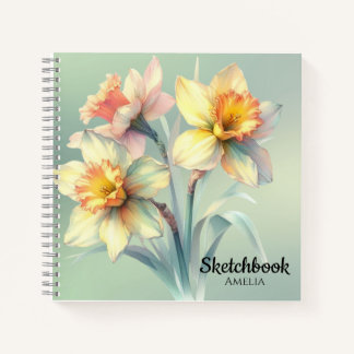 Aquarellfarben - Blume Sketchbook Notizblock